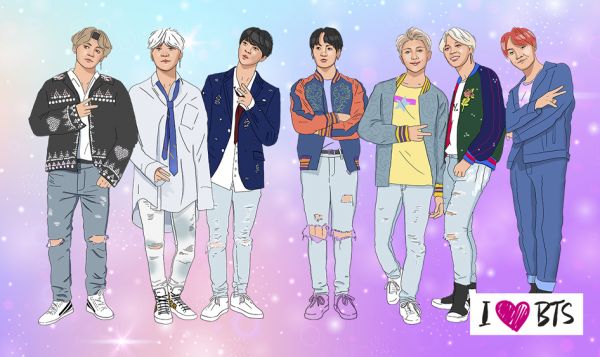 Чехол для карточек (215*65мм) I love BTS. оф. 1