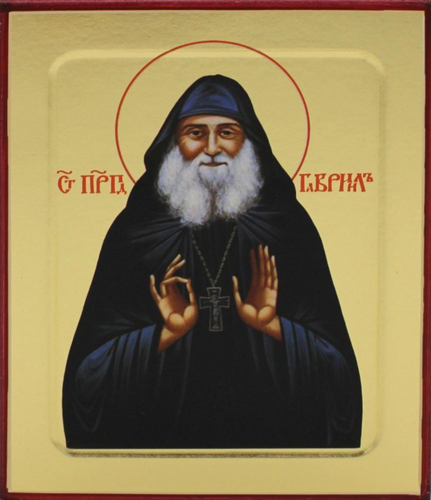 Икона Гавриила Ургебадзе, преподобного на дереве: 125 х 160