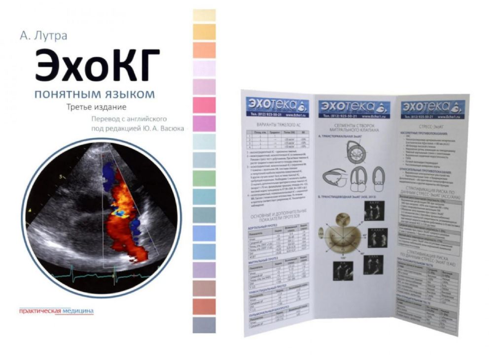 ЭхоКГ понятным языком; + Пособие по эхокардиографии (Буклет Эхотека) (комплект)